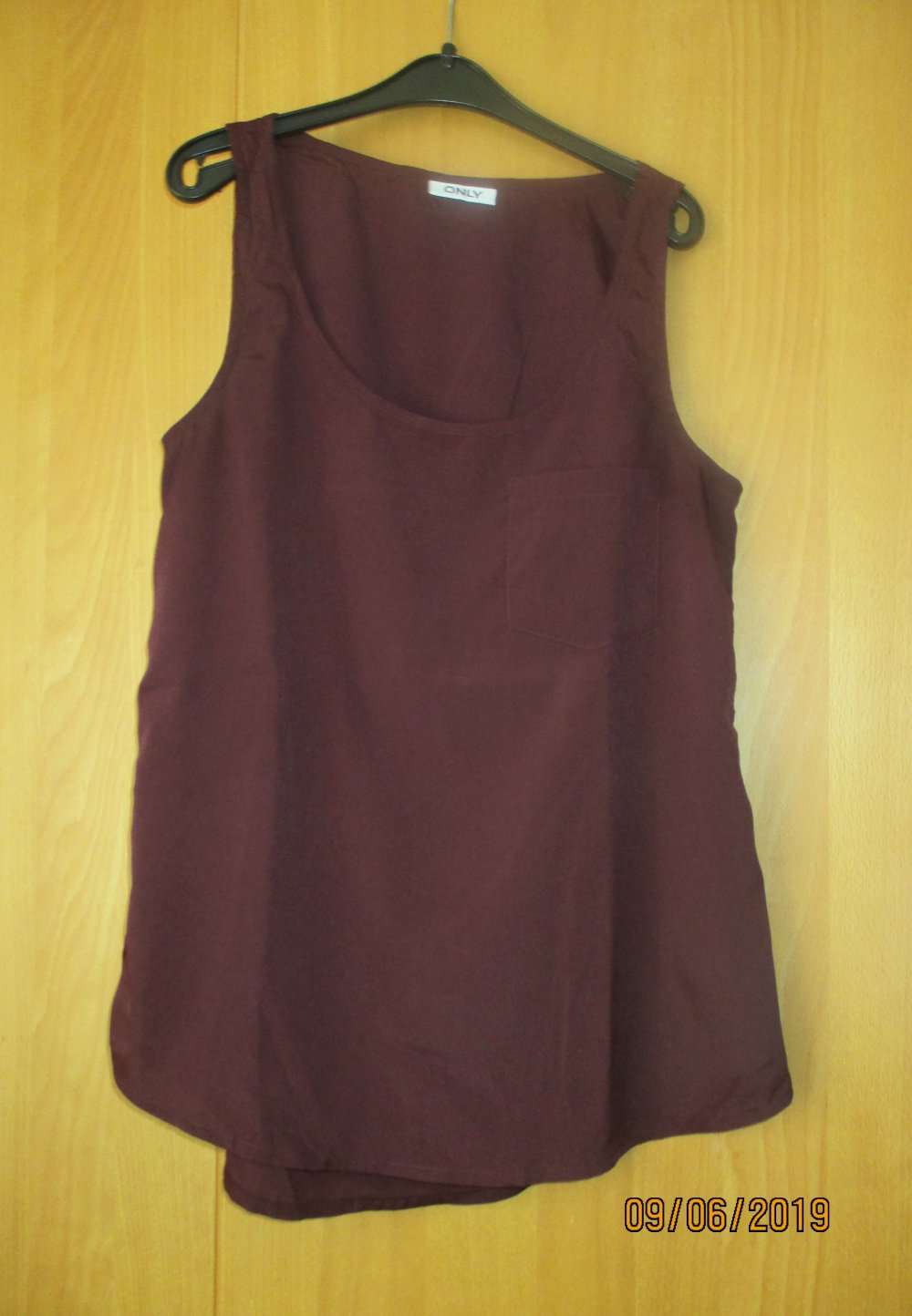 Blusen-Top in bordeaux-rot