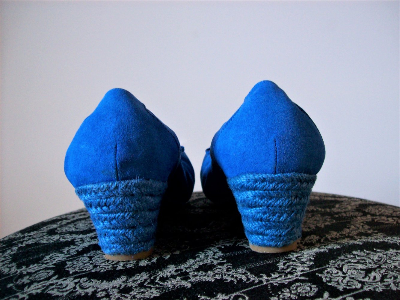 Pumps, 5,5cm Absatz, Bast, Wedges