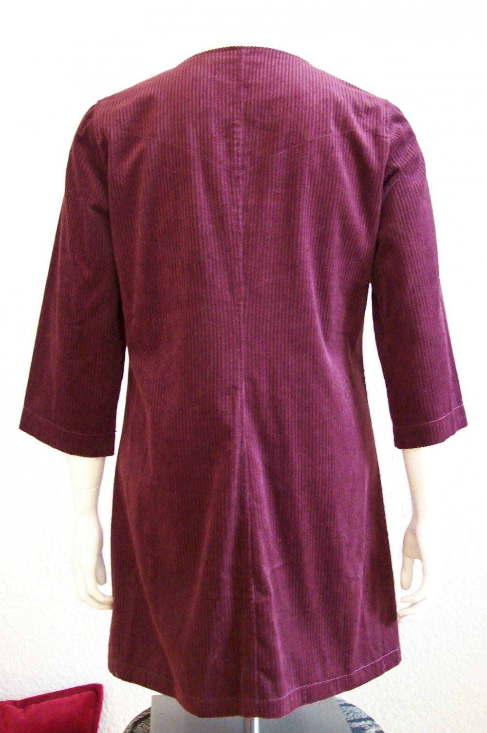 Cordkleid/ Mantelkleid bordeaux neuwertig