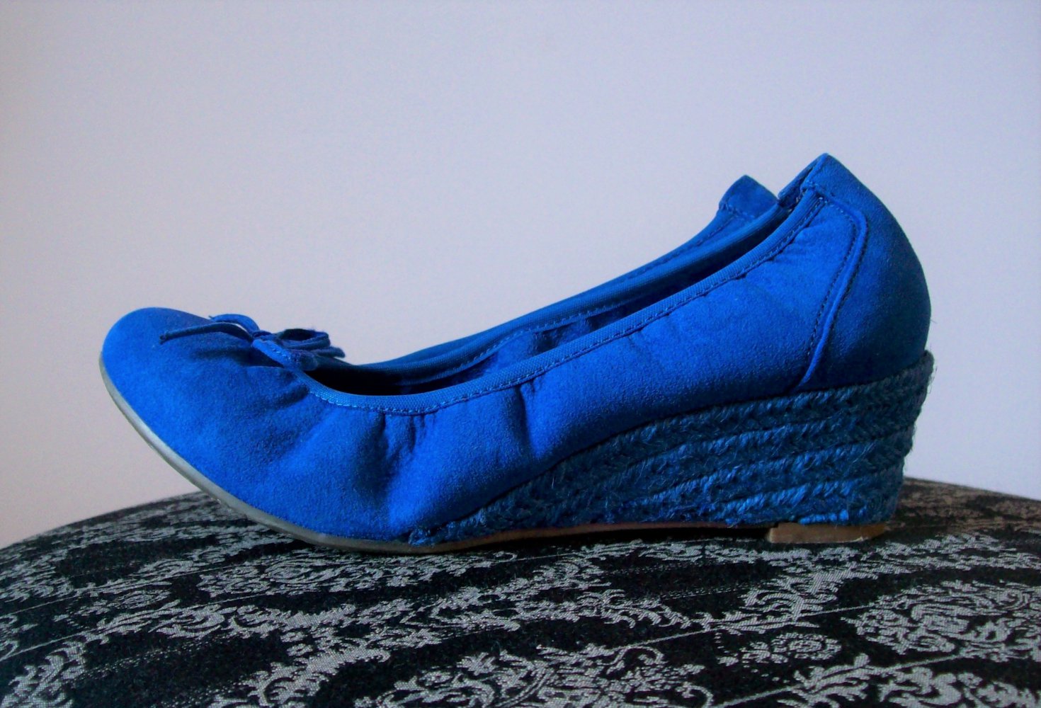 Pumps, 5,5cm Absatz, Bast, Wedges