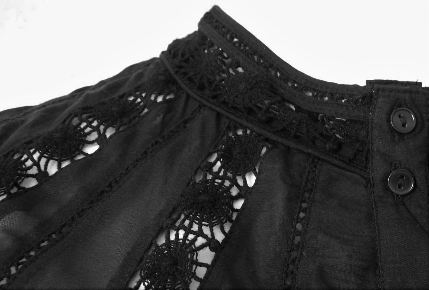 Bluse schwarz transparent