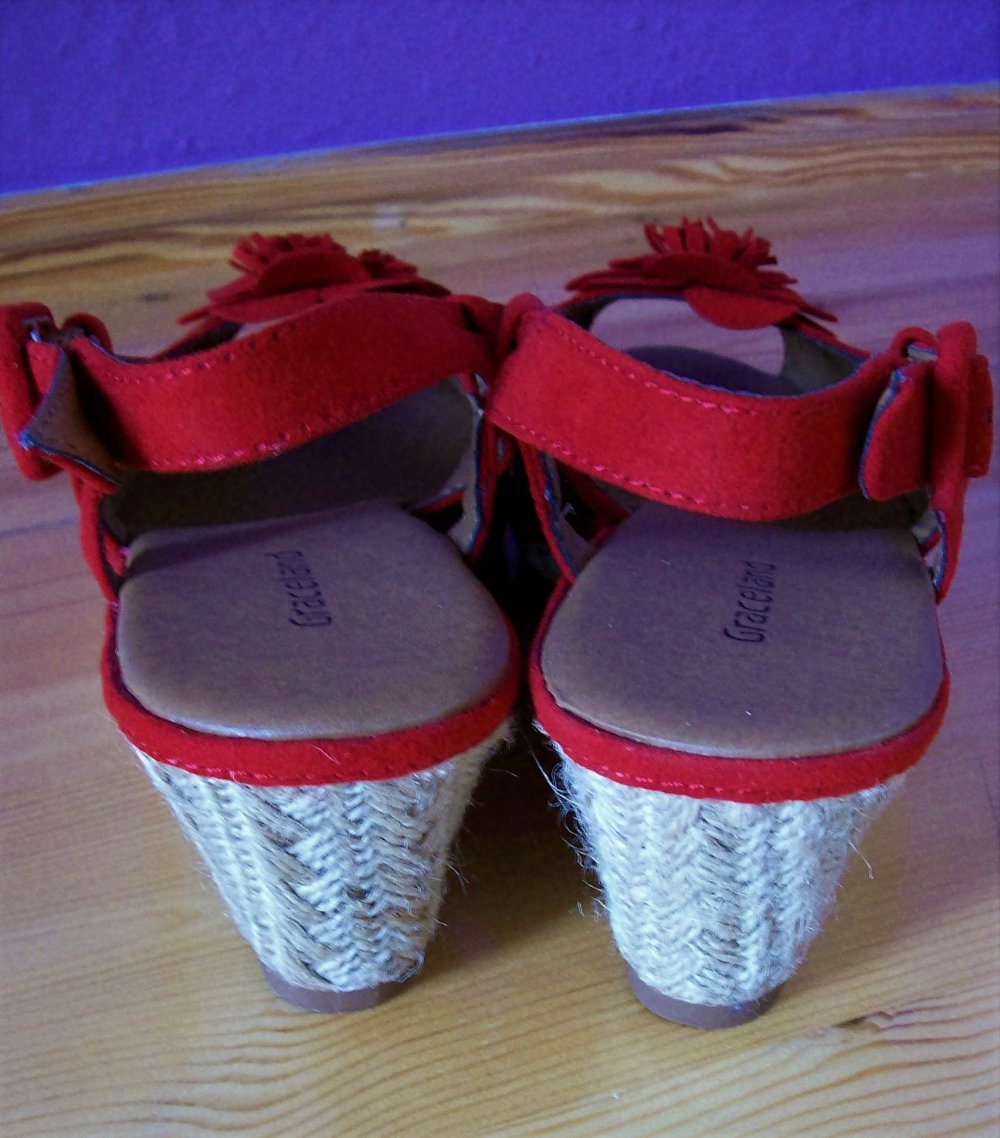 Peeptoes 6cm Keilabsatz Sandalen Wedges