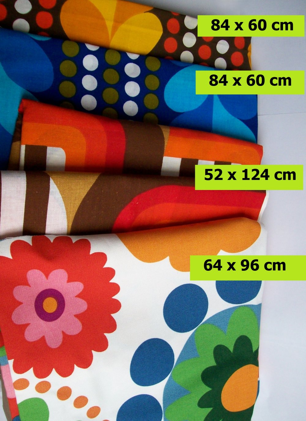 bunte Stoffreste, Retro Design NEU