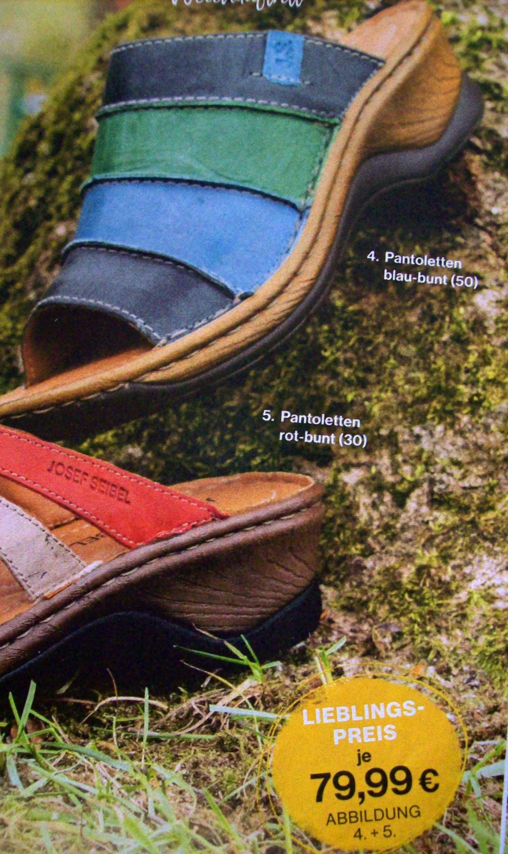 Pantoletten 3,5cm, Leder Josef Seibel NEU