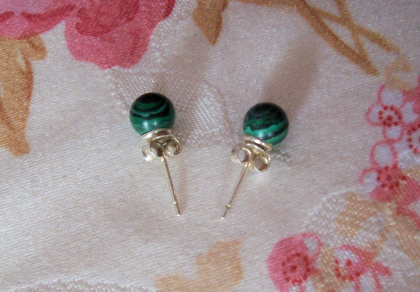 Ohrstecker, 925 Silber, Malachit
