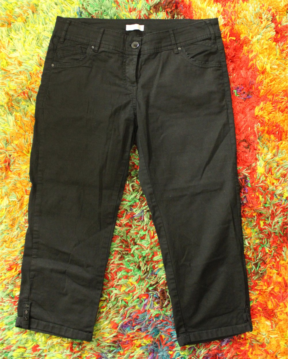 dreiviertel Hose in schwarz