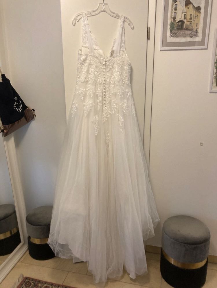süßes A-Linien Brautkleid mit Glitzer