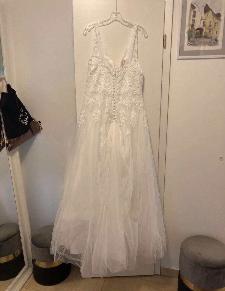 süßes A-Linien Brautkleid mit Glitzer