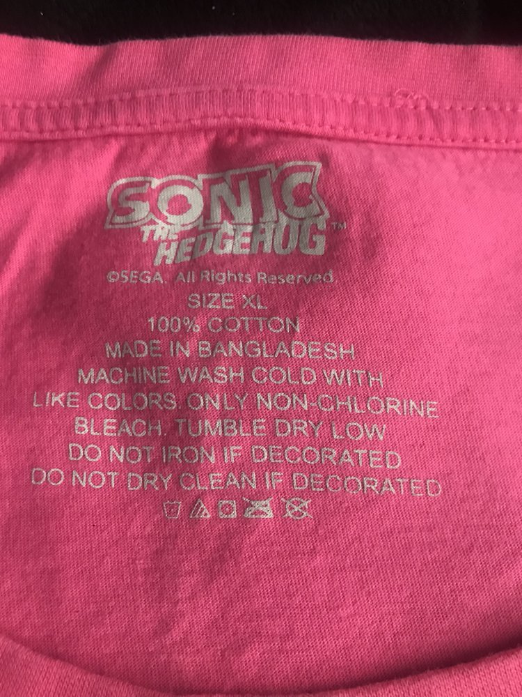Sonic the hedgehog girlie shirt gr.XL * sega * gamer * gamergirl