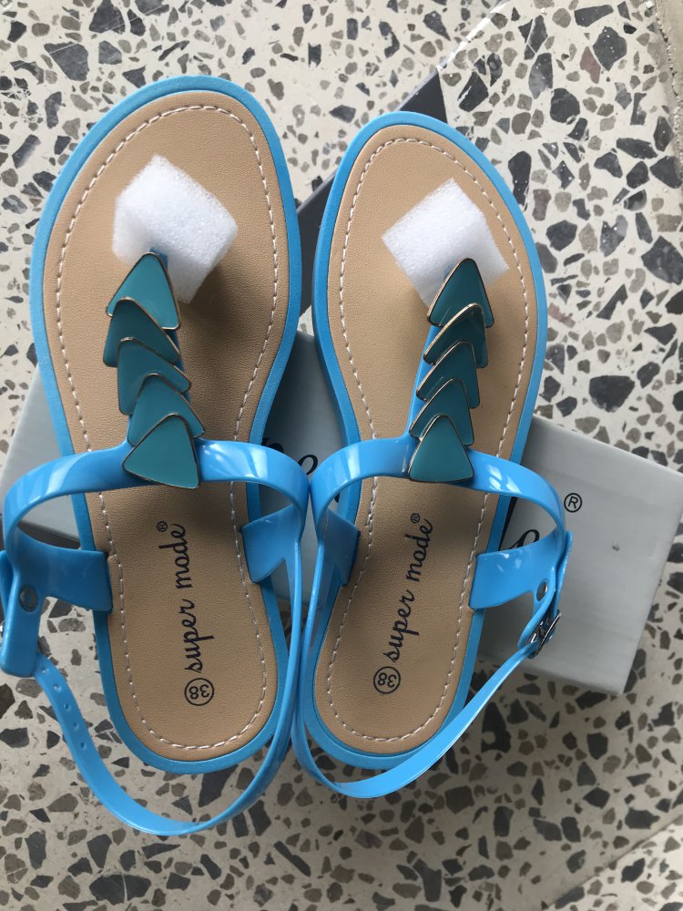 Blau türkis Damen Sandalen Gr.38 neu