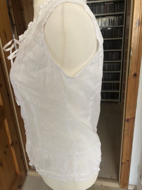 Leichtes SommerTop / Bluse weiß kurzarm gr. 42