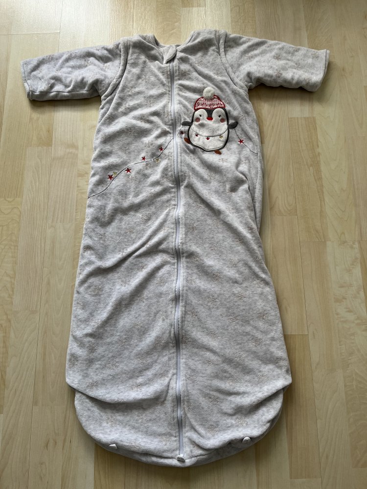 Warmer Schlafsack mit abnehmbaren Ärmeln gr.110cm
