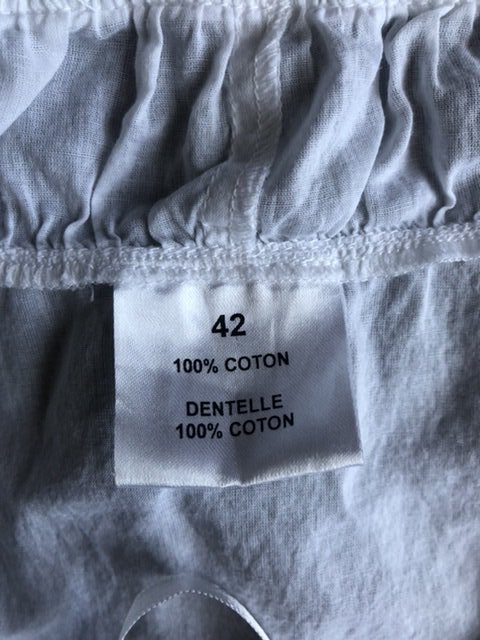 Leichtes SommerTop / Bluse weiß kurzarm gr. 42