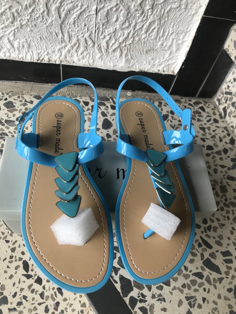 Blau türkis Damen Sandalen Gr.38 neu