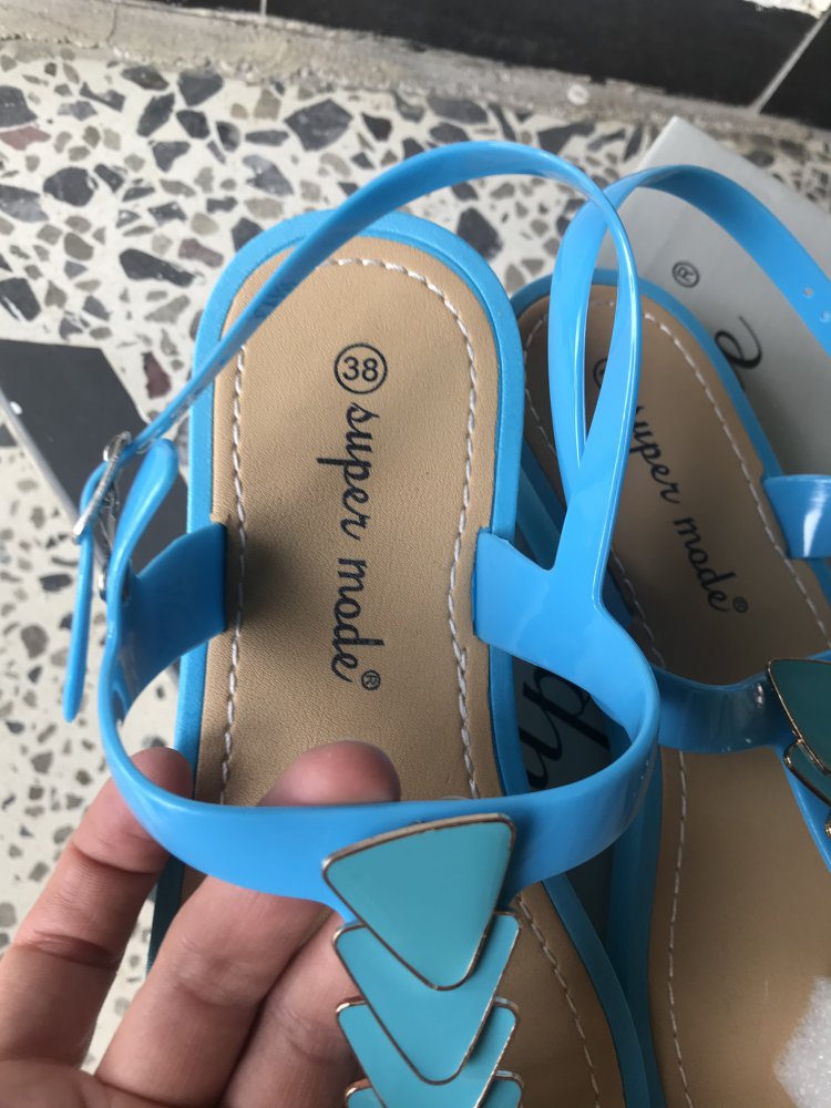 Blau türkis Damen Sandalen Gr.38 neu