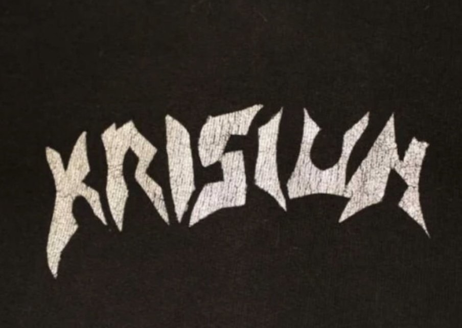 Krisiun Kapuzenshirt Hoodie silberfarbene Schrift