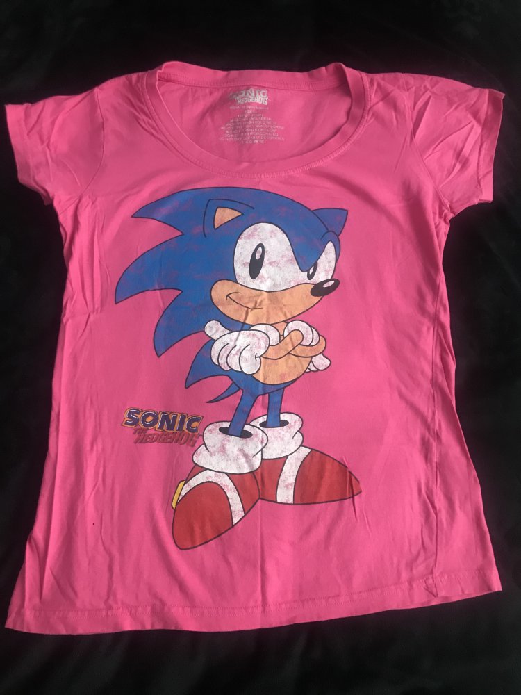 Sonic the hedgehog girlie shirt gr.XL * sega * gamer * gamergirl