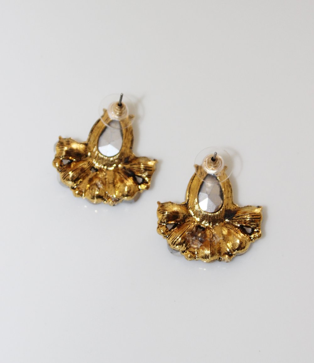 Ohrringe Ohrstecker Gold Glitzer Steine
