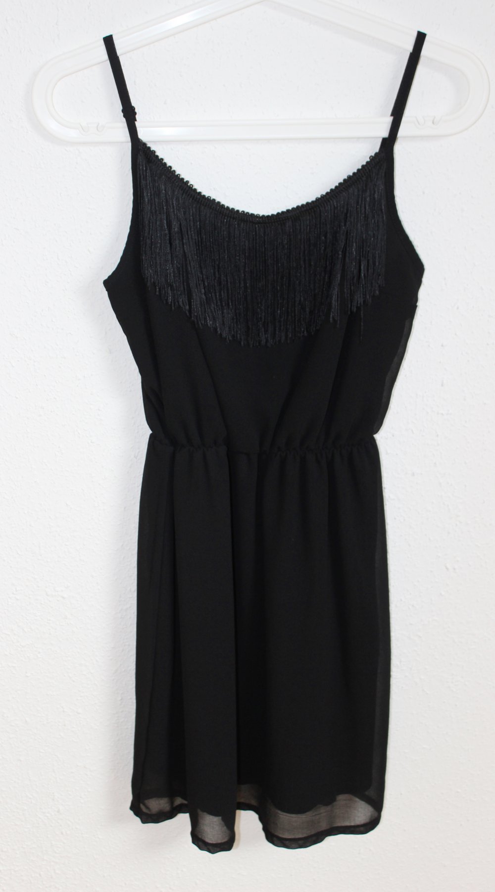 Pimkie Kleid Schwarz Fransen 36 S