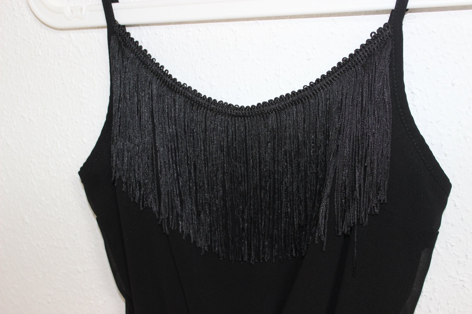 Pimkie Kleid Schwarz Fransen 36 S