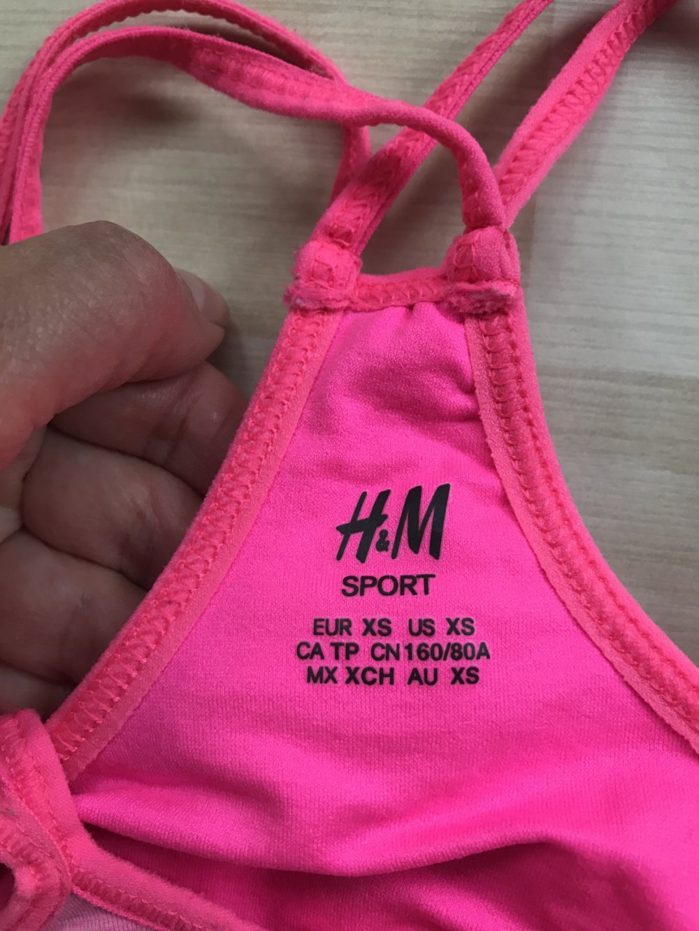 Sporttop in rosa in XL