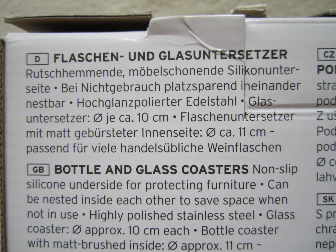 TCM Tchibo Flaschen- und Glasuntersetzer NEU 5 Teile