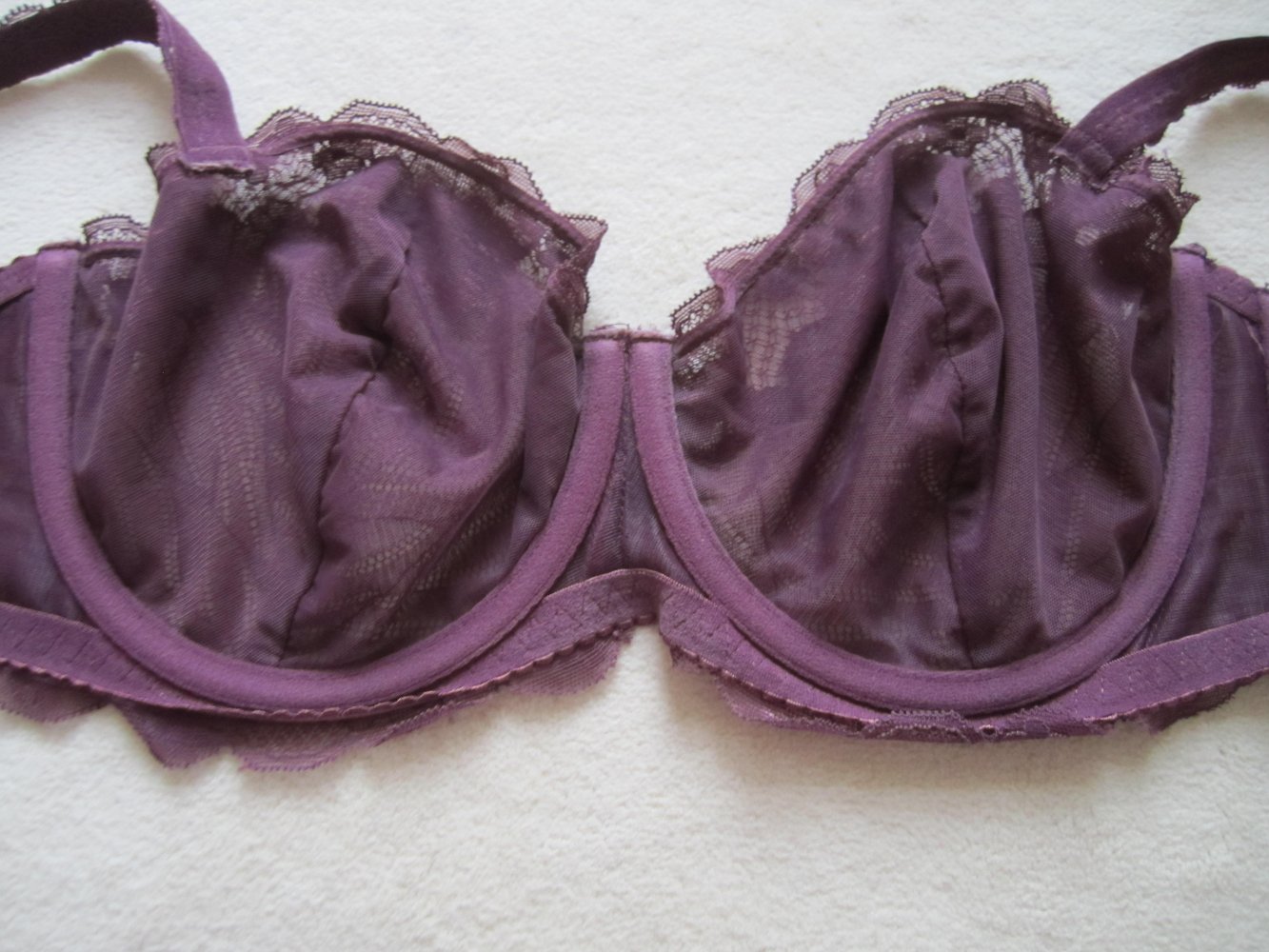 Nedema BH 80D wie 75D pflaume Push-up-Effekt halbtransparent