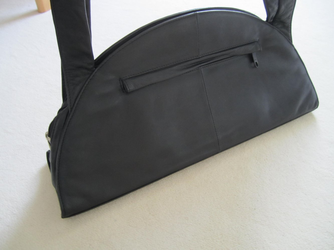 C.Pascal Handtasche Clutch zum Ausgehen schwarz feinstes Leder