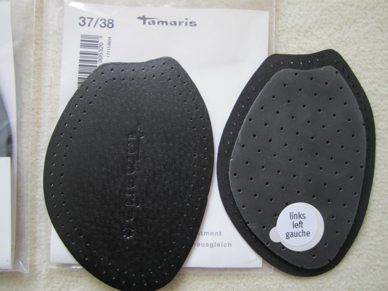 Tamaris Einlegesohlen Halbsohlen 37/38 Neu Leder schwarz