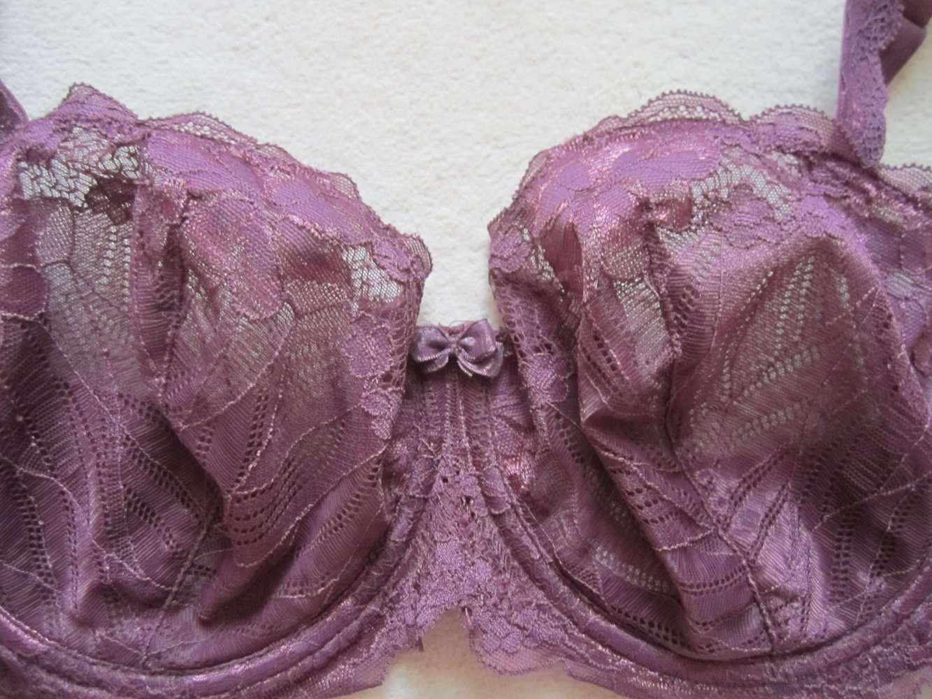Nedema BH 80D wie 75D pflaume Push-up-Effekt halbtransparent