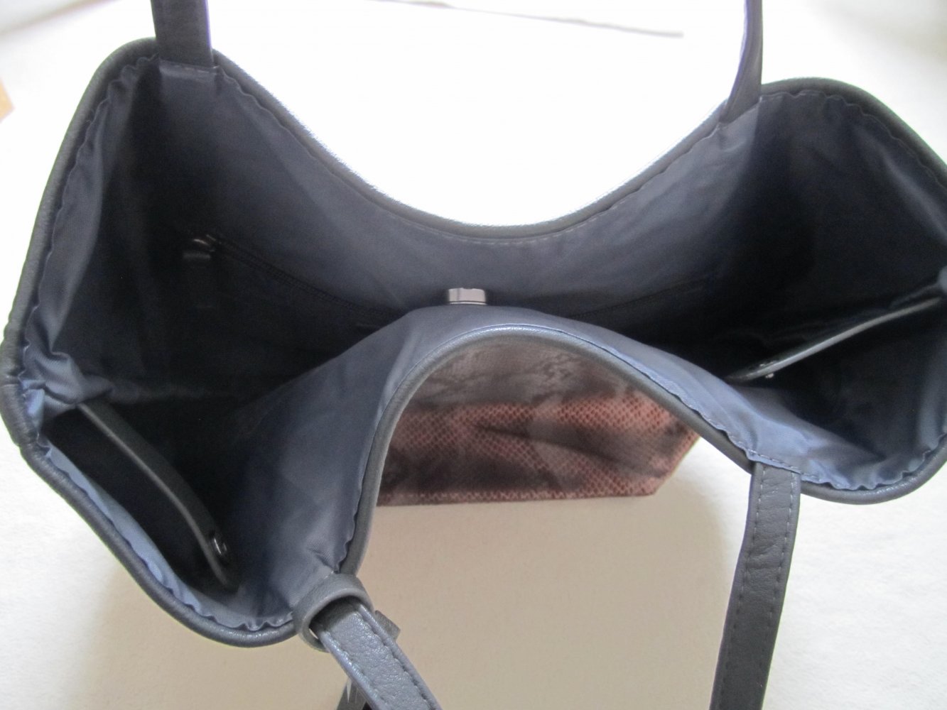Tom Tailor Handtasche Schlangenlook kupferroter Schimmer NEU