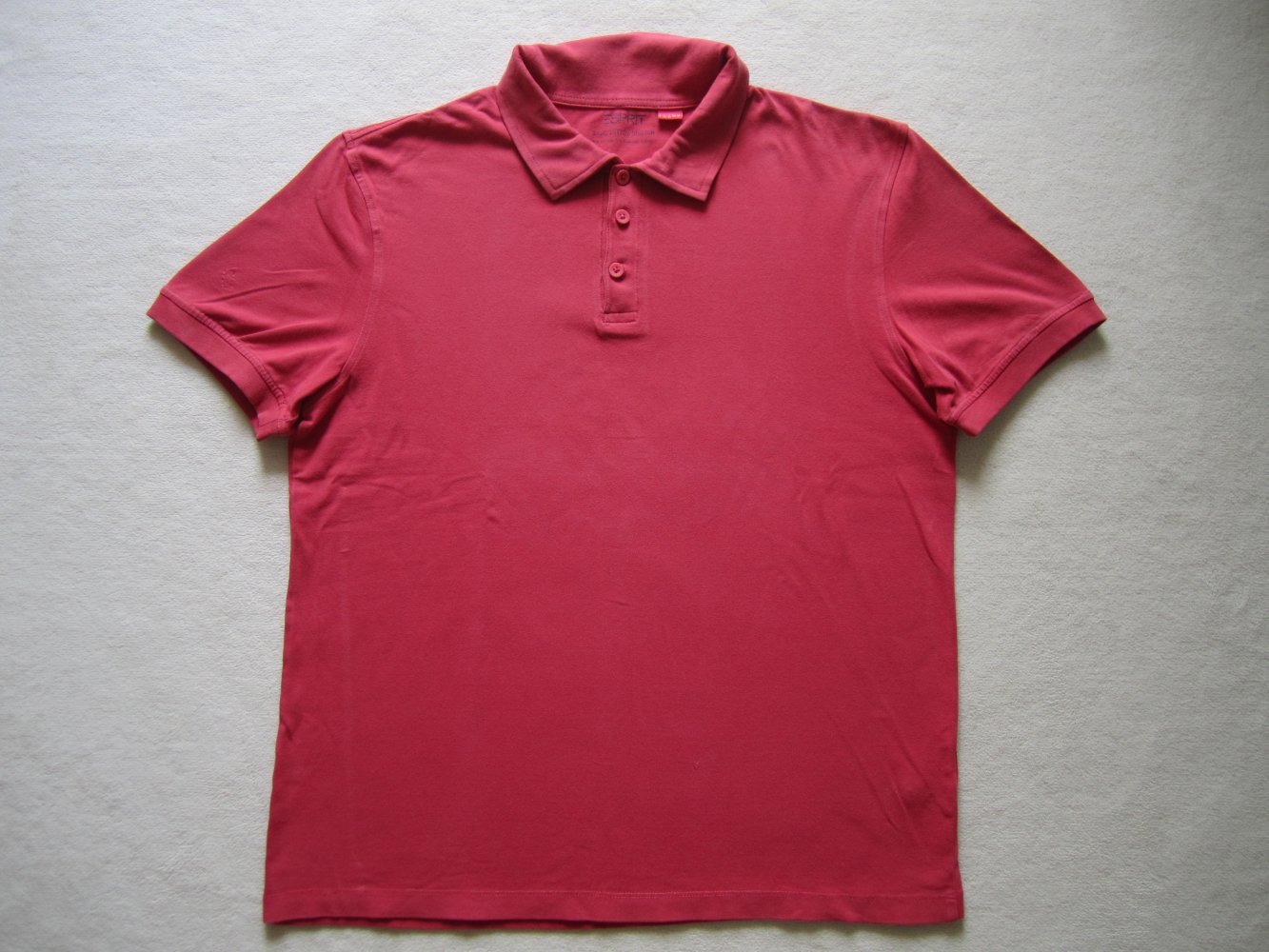 Esprit Herren Kurzarm Poloshirt rot Gr. L wie M