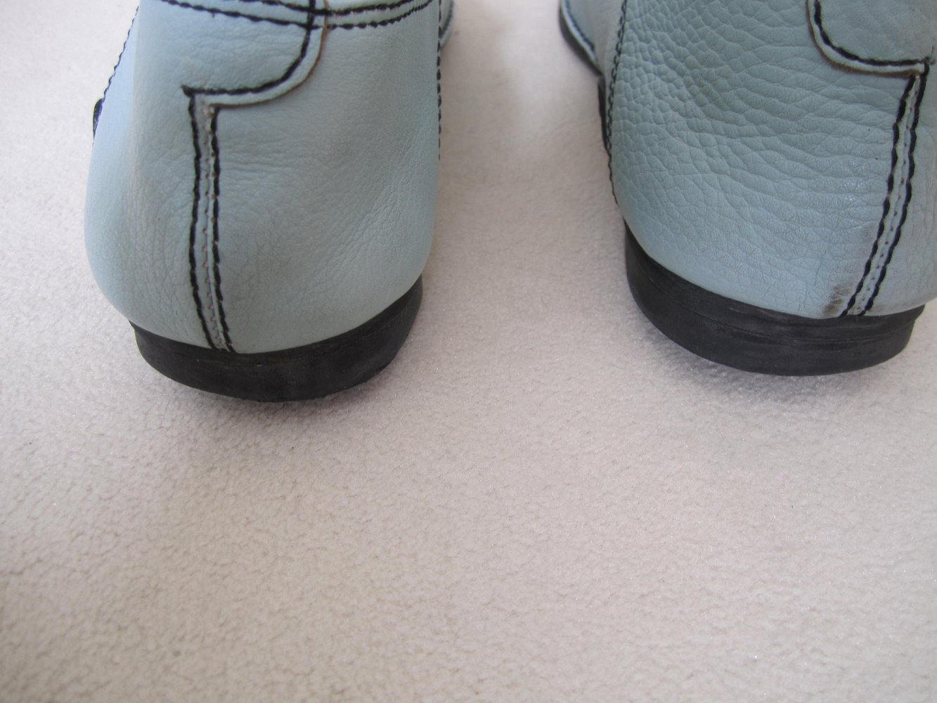 Vagabond Herren Leder Schuhe Slipper Gr. 43 hellblau
