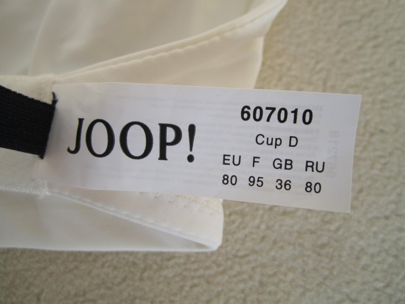 JOOP! BH Gr. 80D cremeweiß wie neu