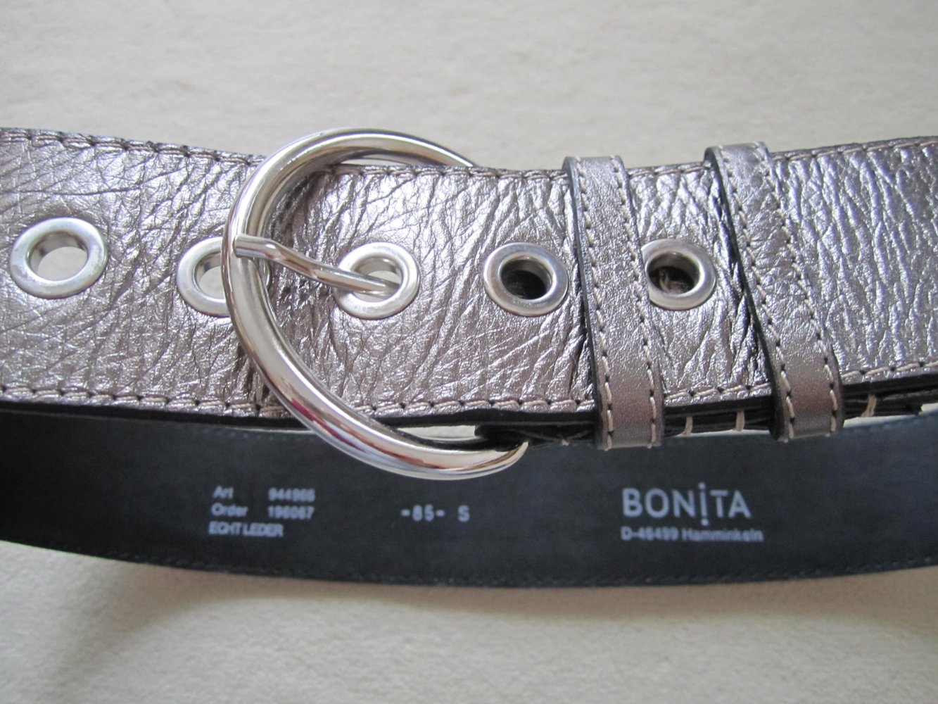 Bonita Leder Gürtel Gr. 85 rosé-gold neuwertig