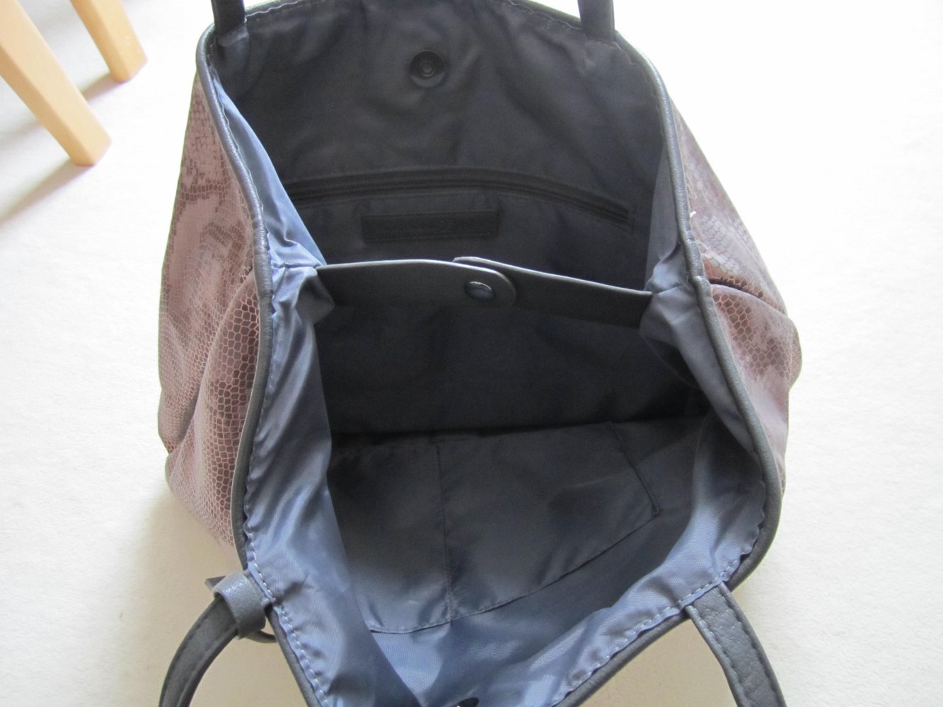 Tom Tailor Handtasche Schlangenlook kupferroter Schimmer NEU