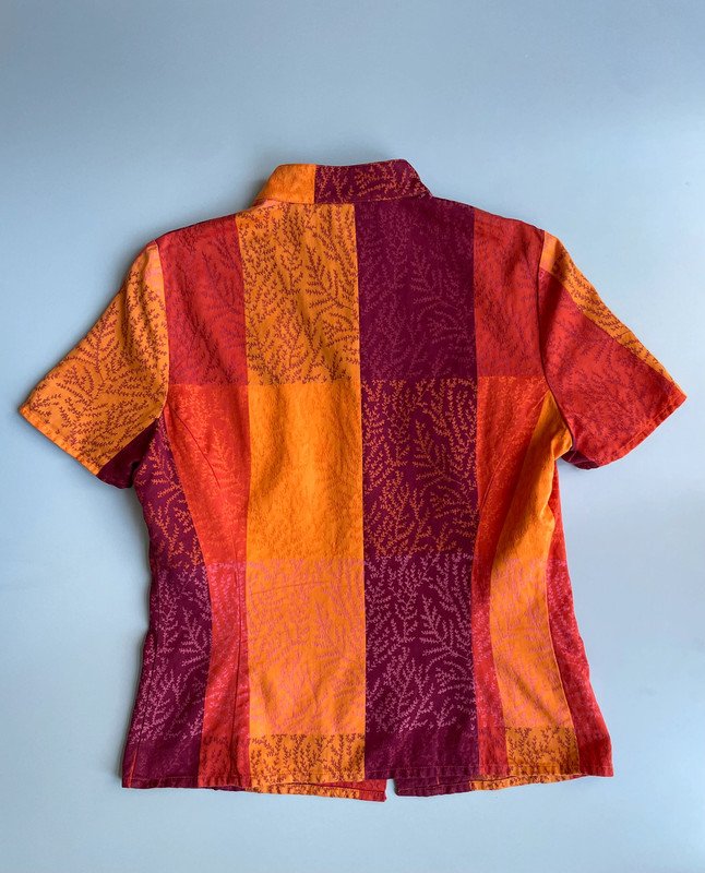 Kenzo Jungle 90s Bluse mit Mao Kragen 90er
