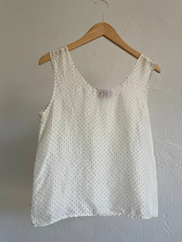 Vintage Top aus Seide Silk Polkadots 90s 90er