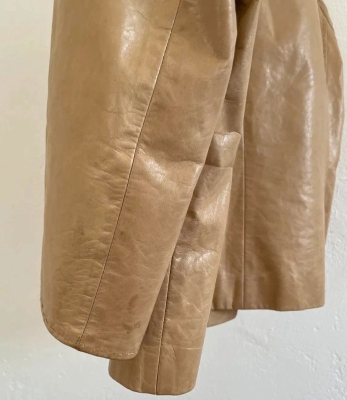 Y2K René Lezard Lederjacke Vintage 3/4 Ärmel