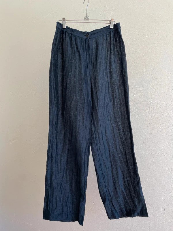 Dünne lockere Vintage Hose aus Leinen