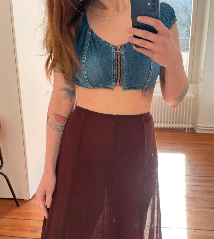 Diesel Top Jeans Denim Oberteil 90s 90er Y2K Bauchfrei