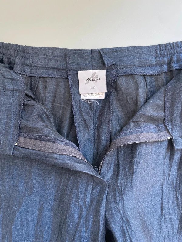 Dünne lockere Vintage Hose aus Leinen