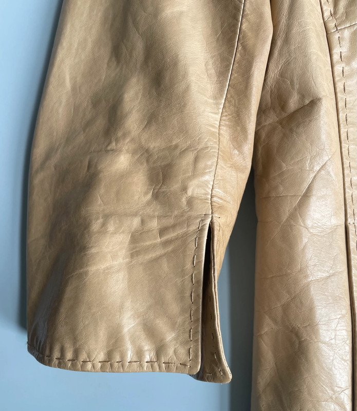 Y2K René Lezard Lederjacke Vintage 3/4 Ärmel