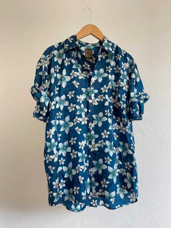 Bruno B luftiges Vintage Hemd aus Seide 100% Silk 90s 90er