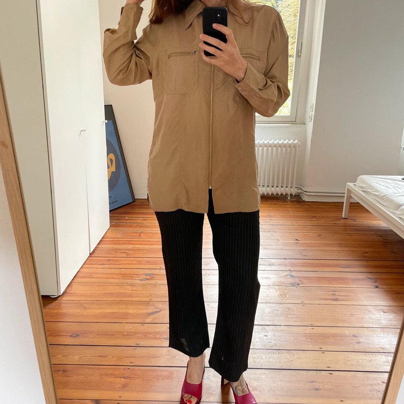 Jacke Bluse aus Seide Silk Vintage 90er 90s