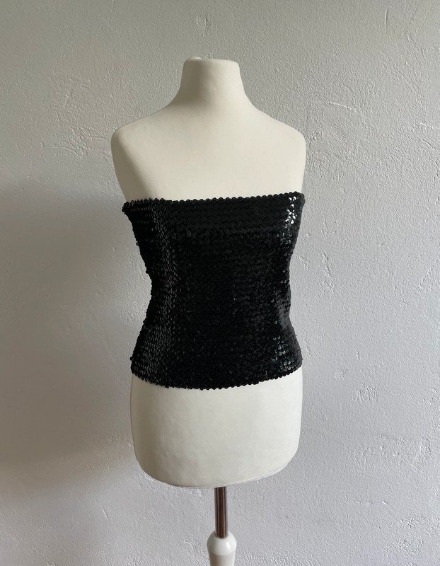 Mango Pailletten Tube Top Y2K MNG