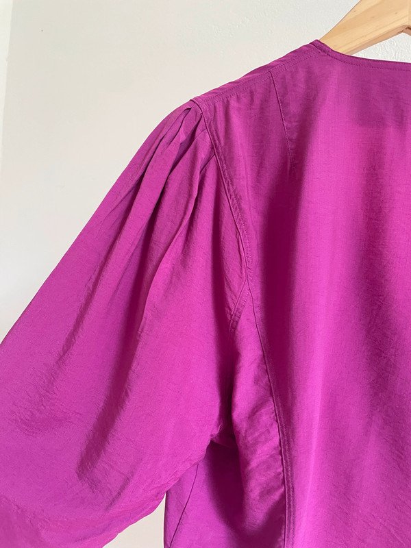 Jersey Josephine 80er Bluse 80s schöne Ärmel Details