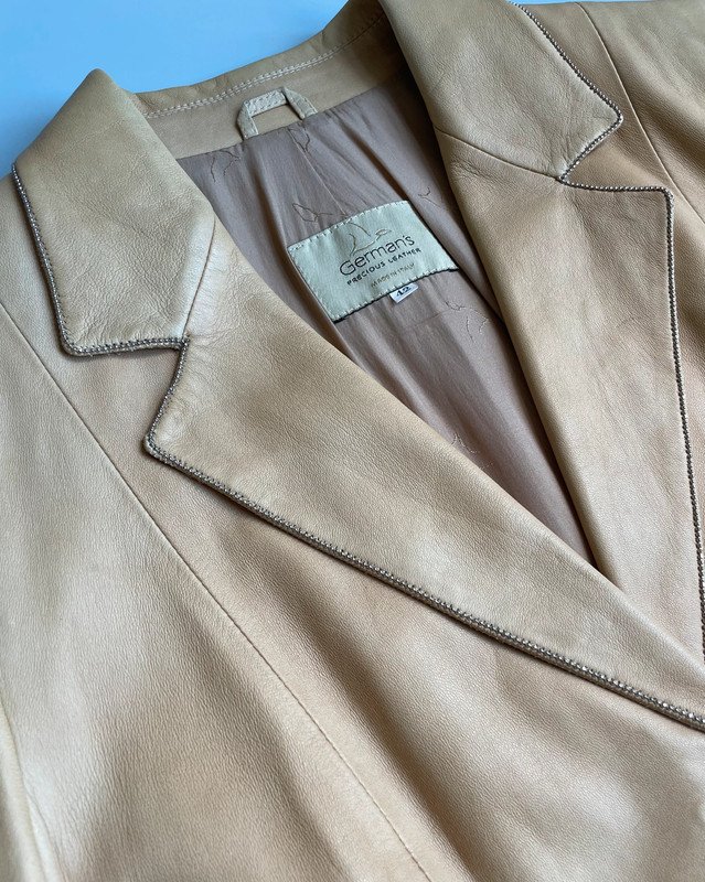 Vintage weiche taillierte Lederjacke Blazer Made in Italy 90s 90er