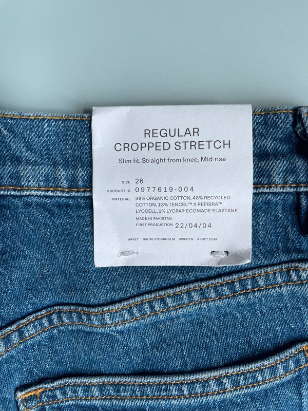 Arket Regular cropped Strech Jeans Denim