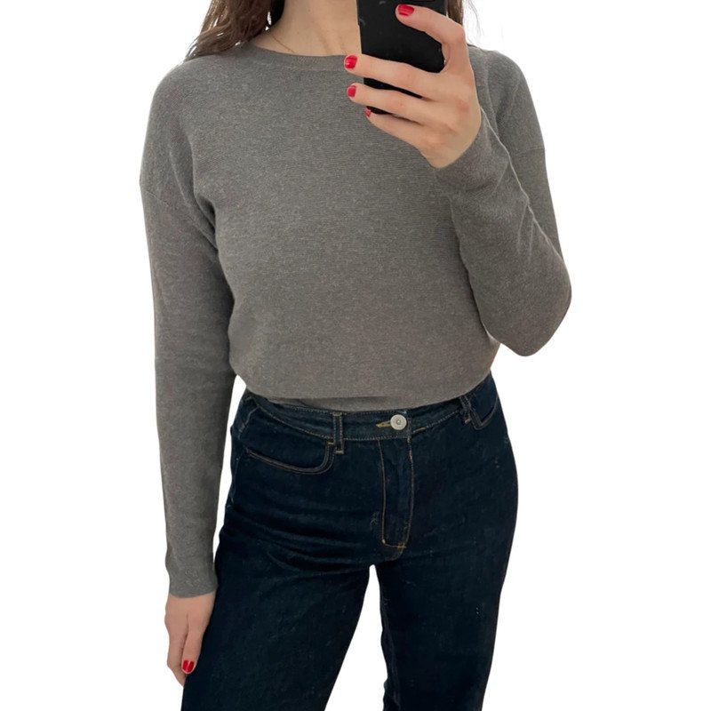 Grüne Erde lockerer Strickpullover Knit Jumper